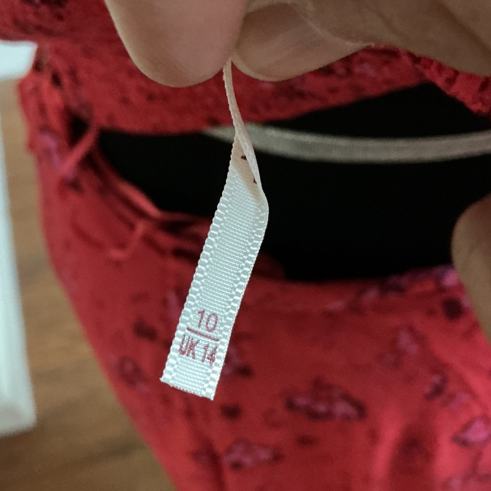 Free People Boho Floral Red Women's 2p  Skirt /matching Top. Festival , cottage - Picture 13 of 15